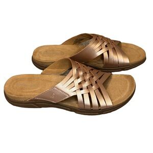 Easy Spirit Copper Slide Sandals